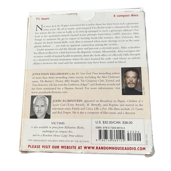 Jonathan Kellerman‎ Victims Audiobook 6 Compact Discs Previously Library Item - Picture 4 of 5